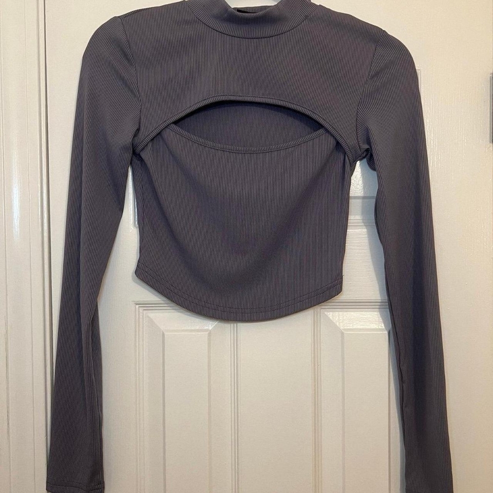 Gray Long Sleeve Women's Top